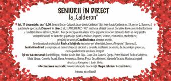 SENIORII IN DIRECT la Calderon SENIORII IN DIRECT la Calderon